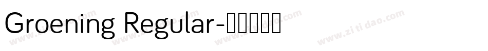 Groening Regular字体转换
